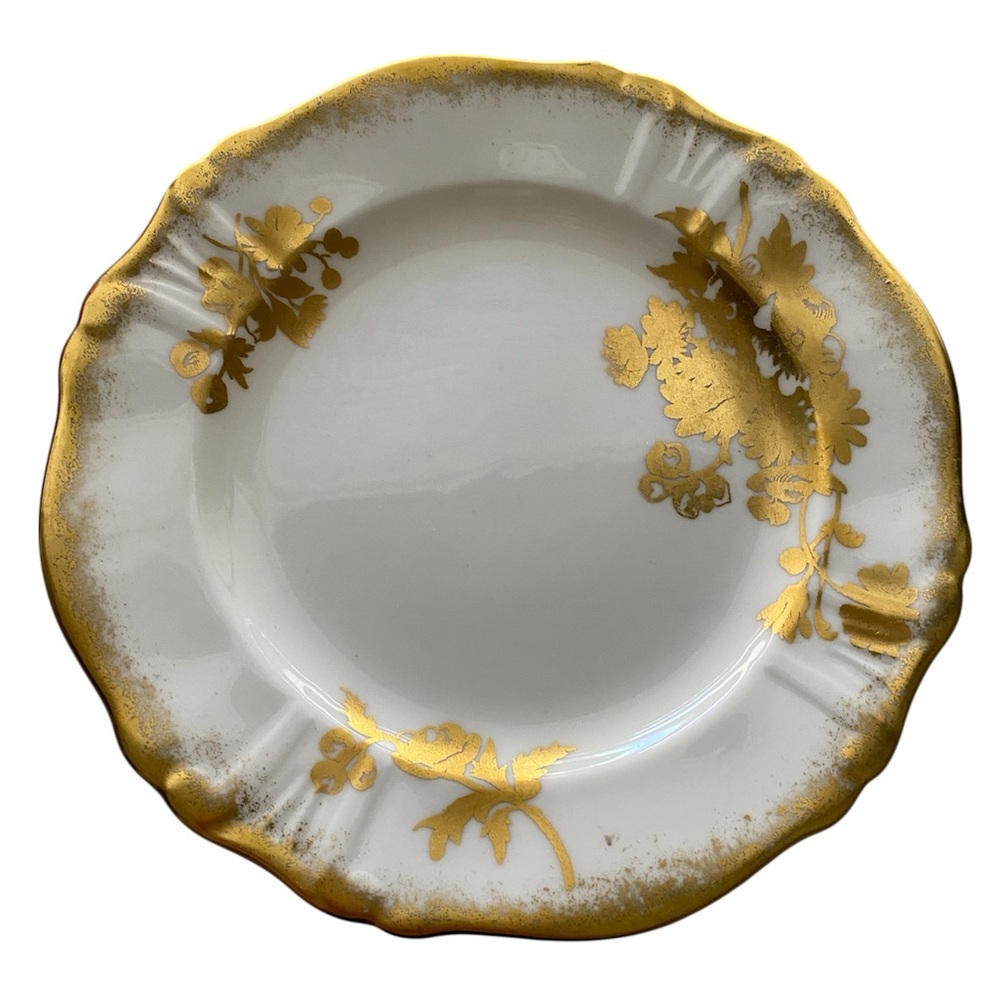 Hammersley & Co Golden Cornflower Bone China Plate Bread & Butter 6" White Gold